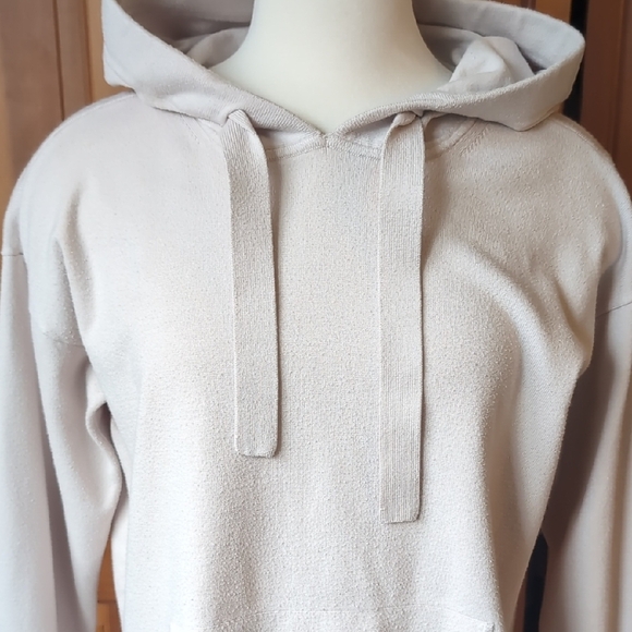 Beige Hooded Sweatshirt - Picture 2 of 5